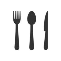 tenedor cuchillo cuchara icono, tenedor cuchillo cuchara icono vector, tenedor cuchillo cuchara sencillo signo. tenedor, cuchara, y cuchillo diseño vector ilustración