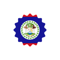 Belize flag png label badge