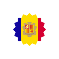 andorre drapeau png étiquette badge