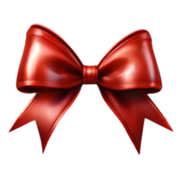 AI generated Red bow. Ideal for Valentine's, birthdays, New Year, and Christmas events. png