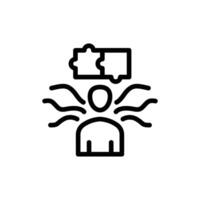 Dilemma icon design. confused by multiple choice, puzzle fragments. line icon style. simple editable vector design suitable for design display needs. Icon design