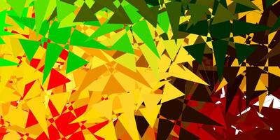Dark Green, Yellow vector pattern with polygonal shapes.