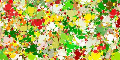 Light Green, Red vector background with polygonal forms.
