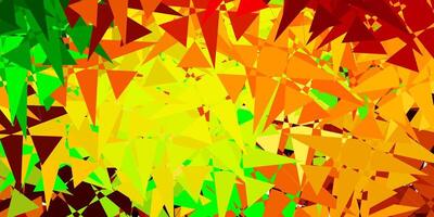 Light Green, Yellow vector pattern with polygonal shapes.
