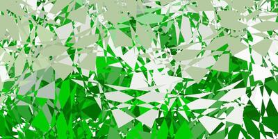 Dark green, yellow vector background with triangles.