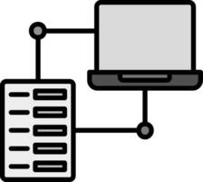 datos transfe vector icono