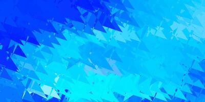 Dark BLUE vector background with triangles.