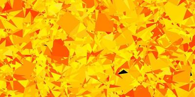 Dark Orange vector texture with random triangles.