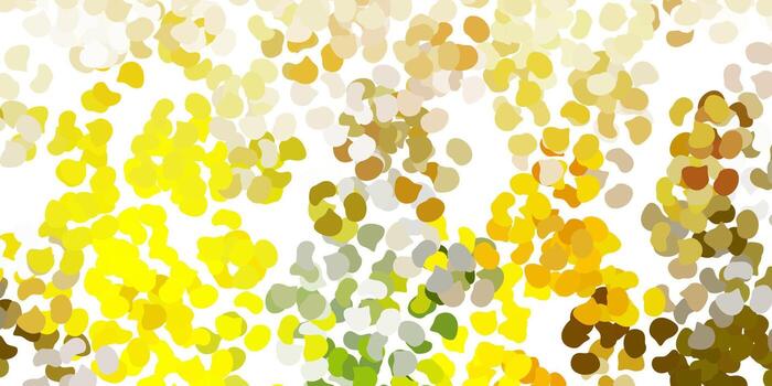 Light green, yellow vector pattern with abstract shapes.