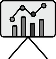 estadísticas presentación vector icono