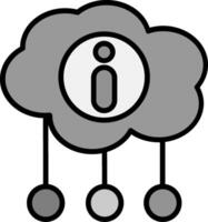 icono de vector de computación en la nube