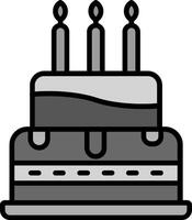 icono de vector de pastel de cumpleaños