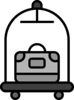 Luggage Cart Vector Icon