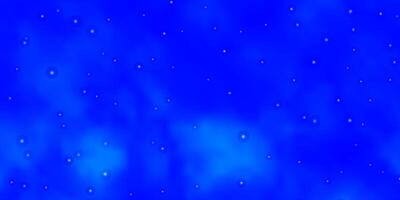 Light BLUE vector background with small and big stars.