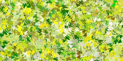 Light green, yellow vector texture with random triangles.