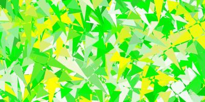 Light Green, Yellow vector template with triangle shapes.