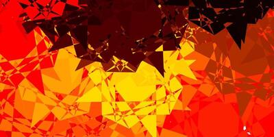 Dark Orange vector background with triangles.