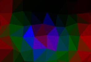 Dark Multicolor, Rainbow vector abstract mosaic pattern.