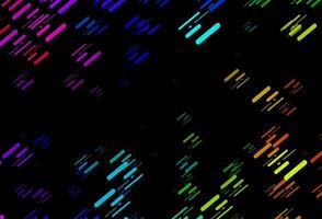 Dark Multicolor, Rainbow vector background with straight lines.