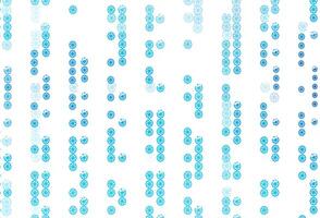 Light BLUE vector pattern with christmas snowflakes.