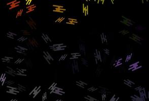 Dark Multicolor, Rainbow vector template with repeated sticks.