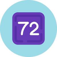 Seventy Two Flat Circle Icon vector