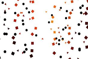 Light Orange vector texture in poly style with circles, cubes.