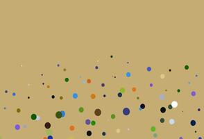 Light Multicolor, Rainbow vector background with bubbles.