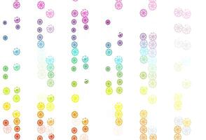 Light Multicolor, Rainbow vector texture with colored snowflakes.