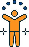 Juggling Ball Line Filled Two Colors Icon vector