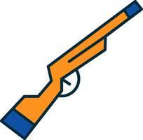 Shotgun Line Filled Two Colors Icon vector