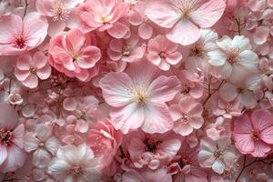 ai generado un grande grupo de flores es en floración foto