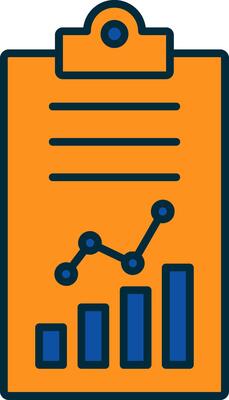 Report Line Filled Two Colors Icon