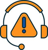 Trouble Support Line Filled Two Colors Icon vector