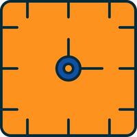 Clock Line Filled Two Colors Icon vector