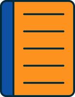Notebook Line Filled Two Colors Icon vector