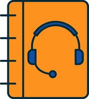 Notebook Support Line Filled Two Colors Icon vector