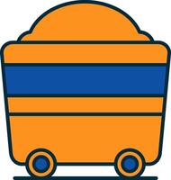 Wagon Line Filled Two Colors Icon vector