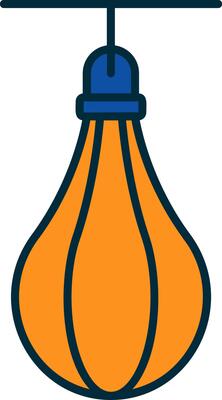 Speed Bag Line Filled Two Colors Icon