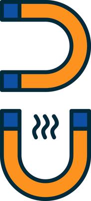 Magnet Line Filled Two Colors Icon
