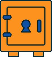 Locker Line Filled Two Colors Icon vector