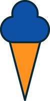 Ice Cream Line Filled Two Colors Icon vector