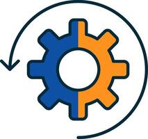 Automate Line Filled Two Colors Icon vector