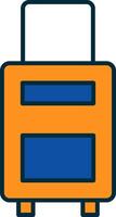 Luggage Line Filled Two Colors Icon vector