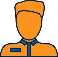 Bellboy Line Filled Two Colors Icon vector