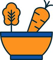 Salad Line Filled Two Colors Icon vector