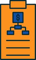 Planing Line Filled Two Colors Icon vector