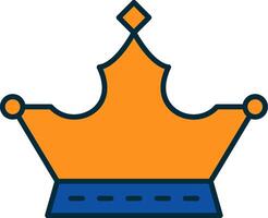 Monarchy Line Filled Two Colors Icon vector