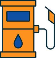 Fuel Station Line Filled Two Colors Icon vector