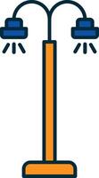 Street Lamp Line Filled Two Colors Icon vector